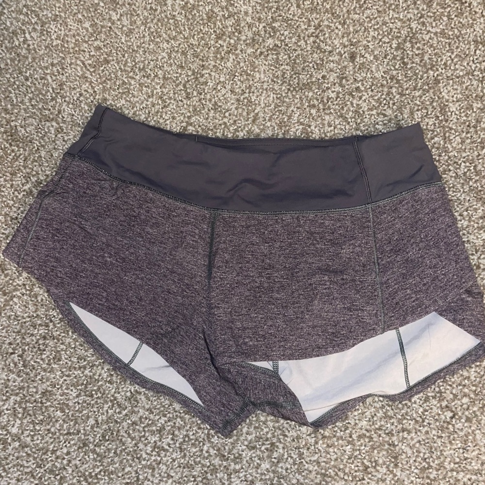 Lululemon Gray Speed Up Short 2.5”